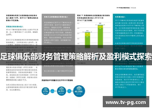 足球俱乐部财务管理策略解析及盈利模式探索